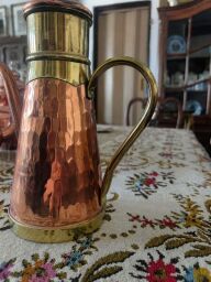 VINTAGE MEDENÁ KANVICA NA KÁVU